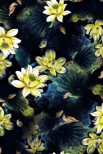 花卉印花华亿平台图片