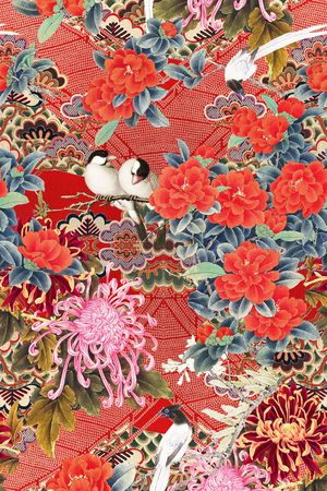 花卉印花华亿平台图片