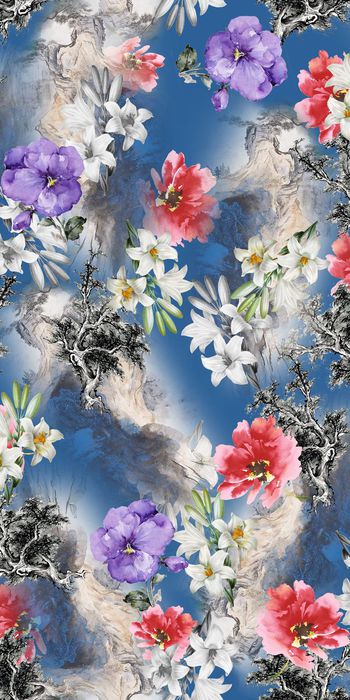 中国风印花华亿平台图片