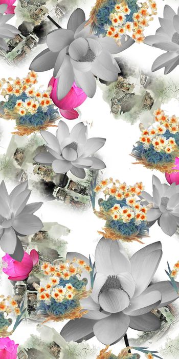 荷花印花华亿平台图片