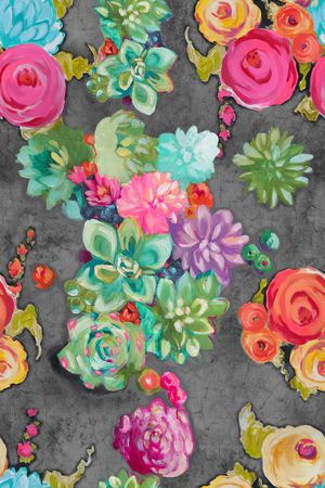 花卉印花华亿平台图片