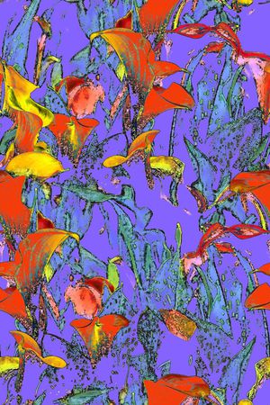 花卉印花华亿平台图片