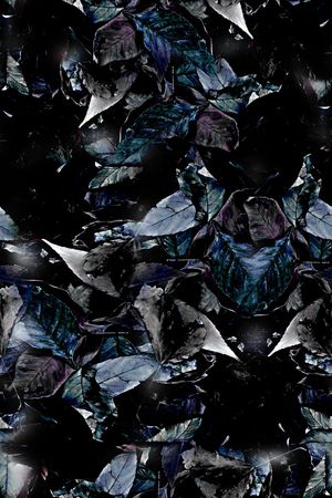 树叶印花华亿平台图片