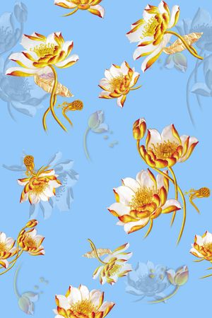 花卉印花华亿平台图片