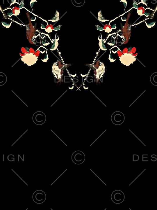 花鸟印花华亿平台图片