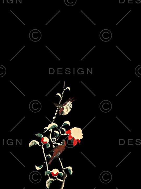 花鸟印花华亿平台图片