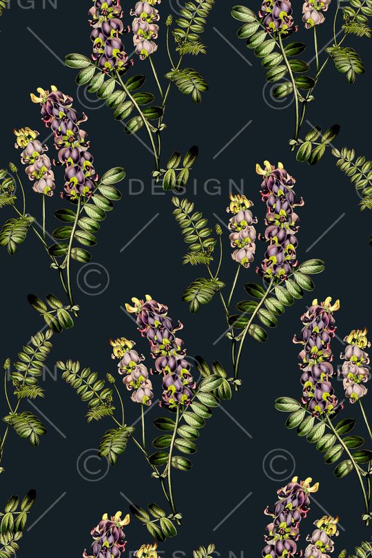 抽象手绘植物花卉数码印花印花华亿平台图片