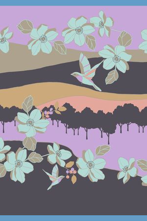 花卉印花华亿平台图片