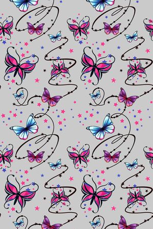 蝴蝶印花华亿平台图片