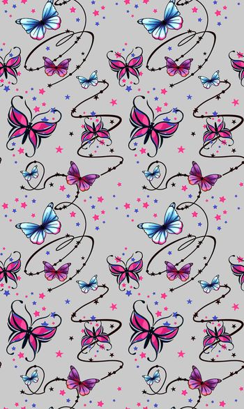 蝴蝶印花华亿平台图片