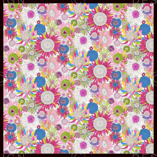 向日葵印花华亿平台图片