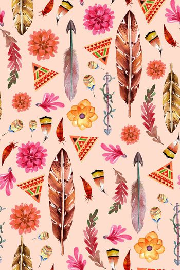 722415-部落羽毛金字塔弓箭粉