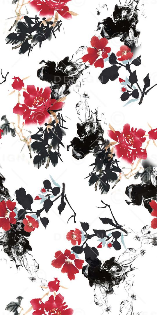 牡丹印花华亿平台图片