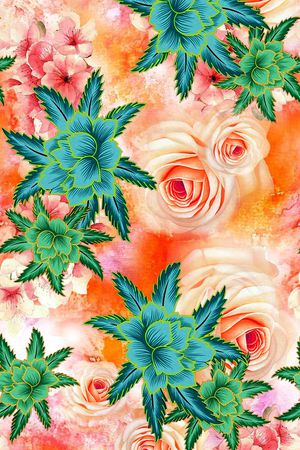 玫瑰印花华亿平台图片