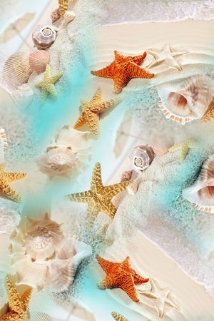 沙滩印花华亿平台图片