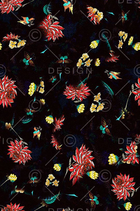 花卉印花华亿平台图片