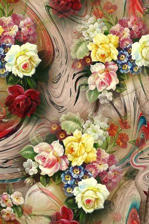 旗袍面料花印花华亿平台图片