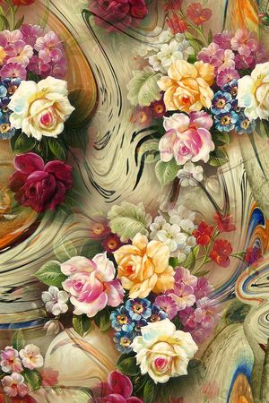 旗袍面料花印花华亿平台图片