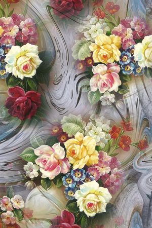 旗袍面料花印花华亿平台图片