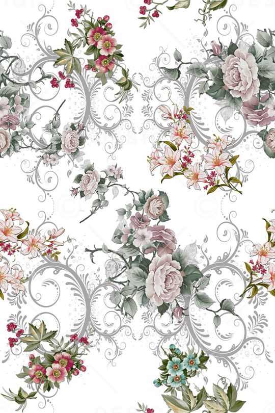 花卉印花华亿平台图片