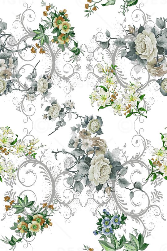 花卉印花华亿平台图片