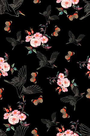 仙鹤印花华亿平台图片