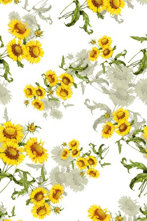 向日葵印花华亿平台图片