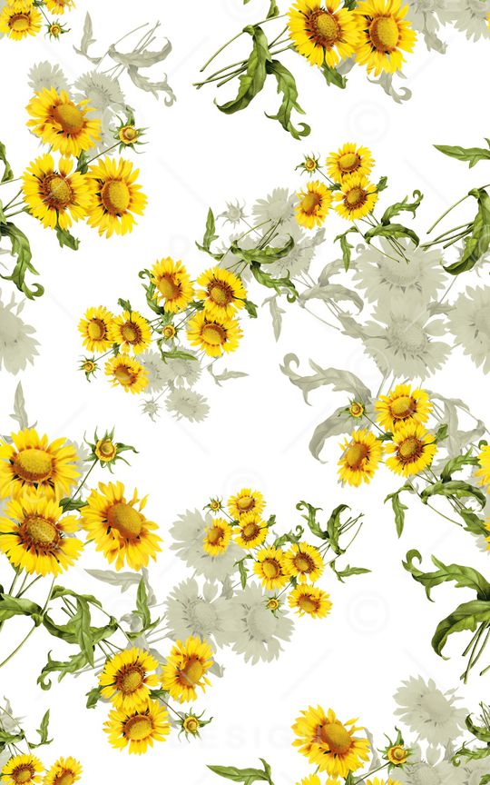 向日葵印花华亿平台图片