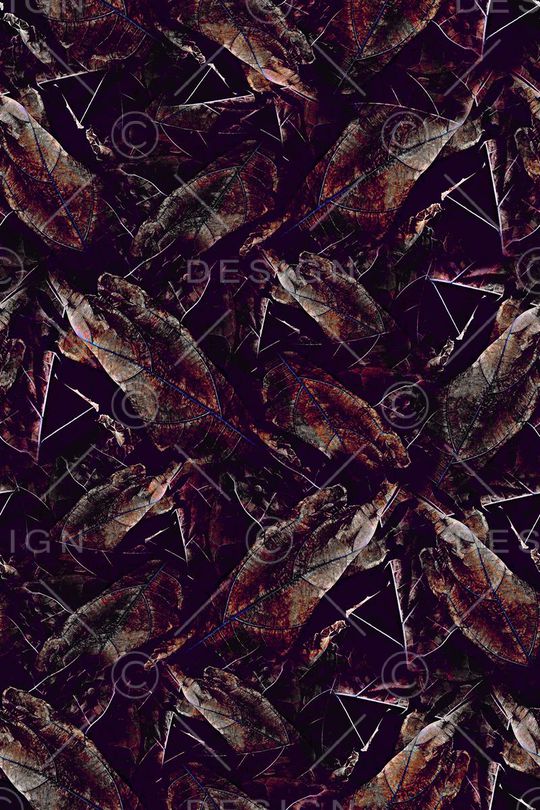 树叶印花华亿平台图片