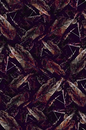 树叶印花华亿平台图片