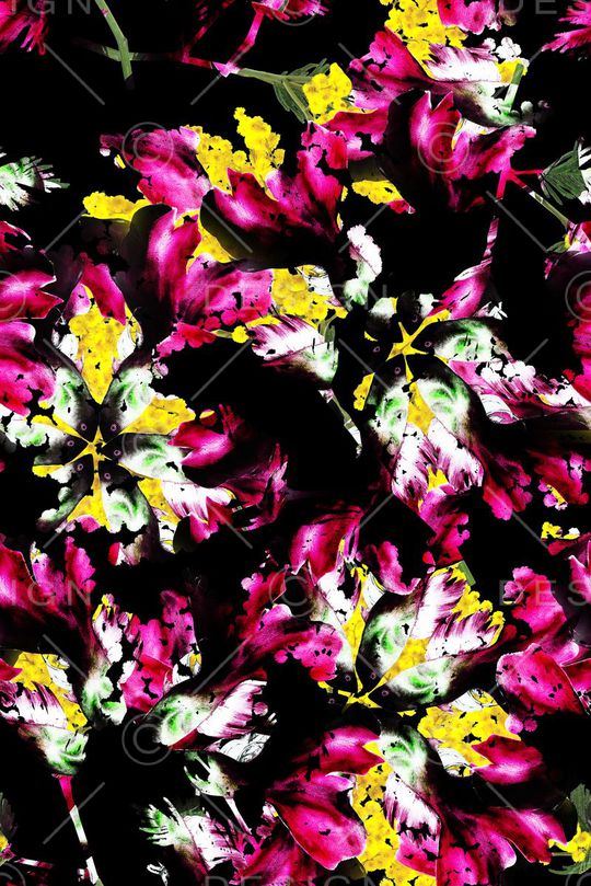 花卉印花华亿平台图片