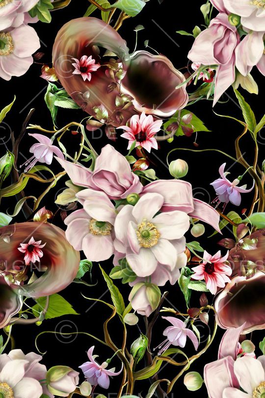 花鸟印花华亿平台图片