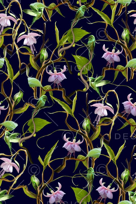 花鸟印花华亿平台图片