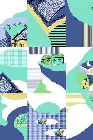 几何印花华亿平台图片