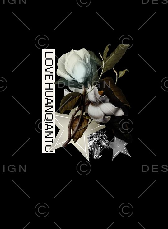 玉兰花印花华亿平台图片