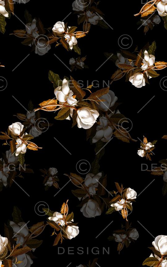 复古玫瑰印花华亿平台图片