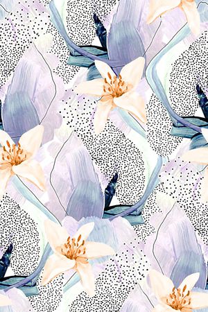 手绘花卉印花华亿平台图片