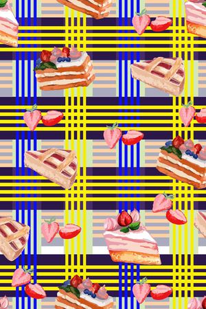 时尚条纹印花华亿平台图片