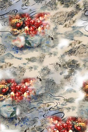 水彩印花华亿平台图片