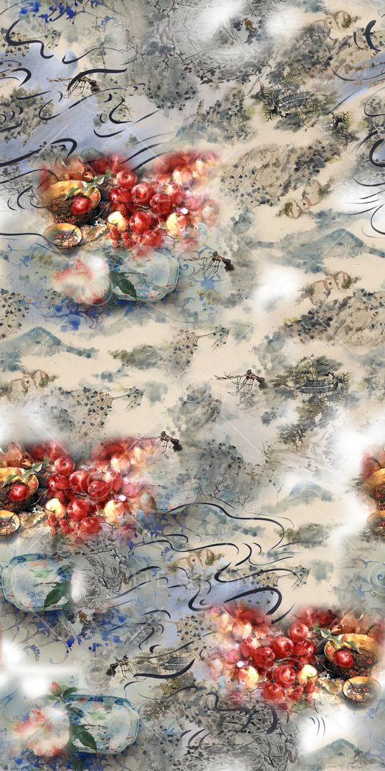 水彩印花华亿平台图片