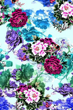 披肩长巾印花华亿平台图片