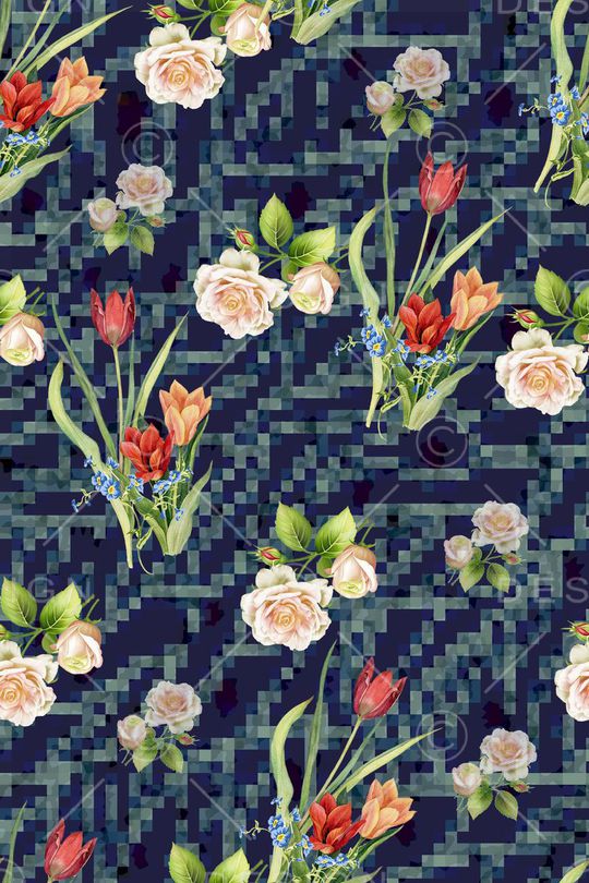 郁金香印花华亿平台图片