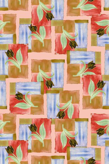 723909-油画郁金香色块粉