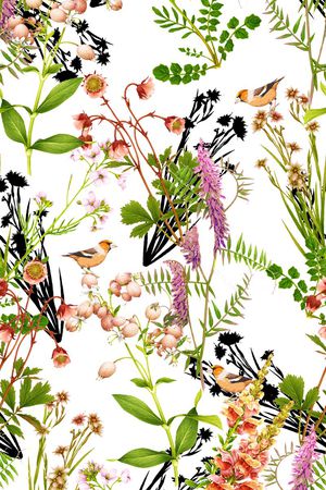 花卉植物印花华亿平台图片