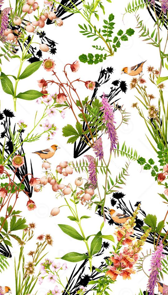 花卉植物印花华亿平台图片