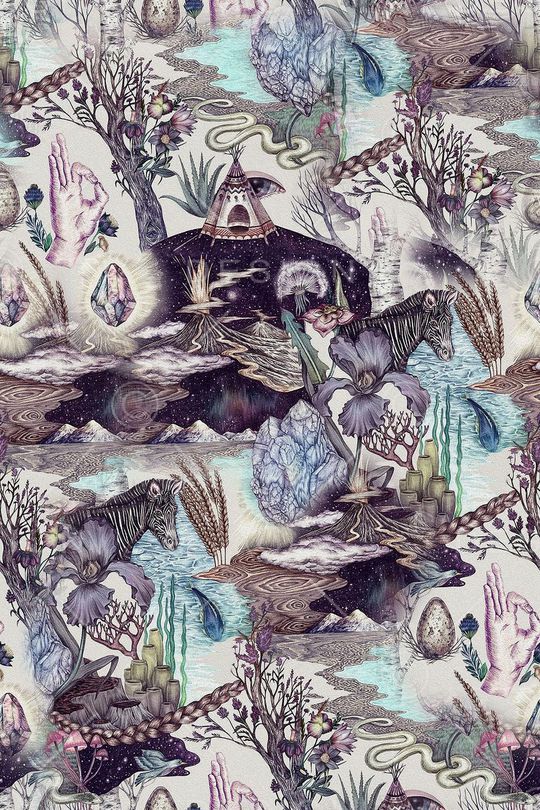 动物花卉风景组合印花华亿平台图片