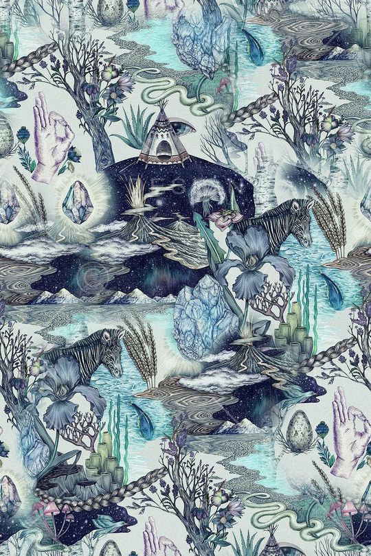 动物花卉风景组合印花华亿平台图片