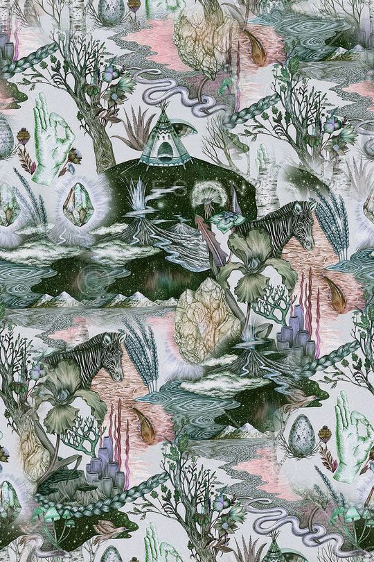 动物花卉风景组合印花华亿平台图片