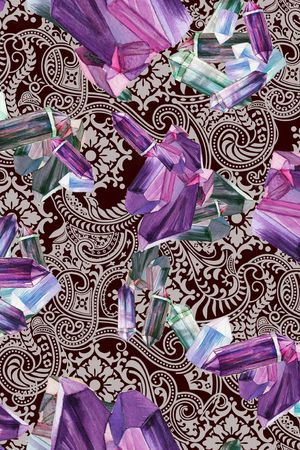 抽象佩斯利印花华亿平台图片