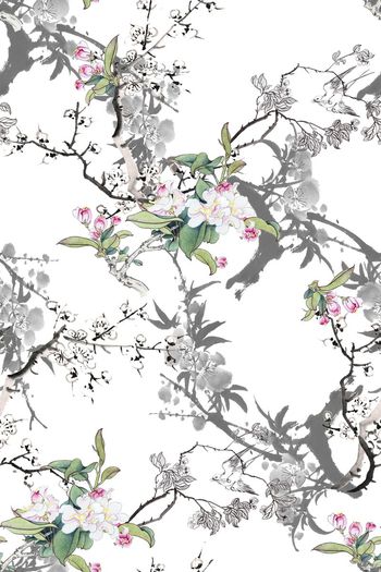 牡丹花印花华亿平台图片